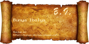 Bunya Ibolya névjegykártya