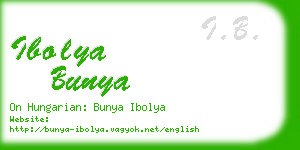 ibolya bunya business card